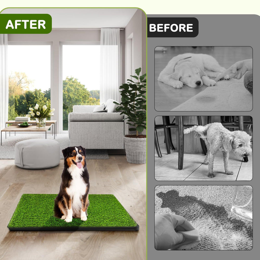 34''X23'' Artificial Turf Dog Grass Pad with Tray K856963