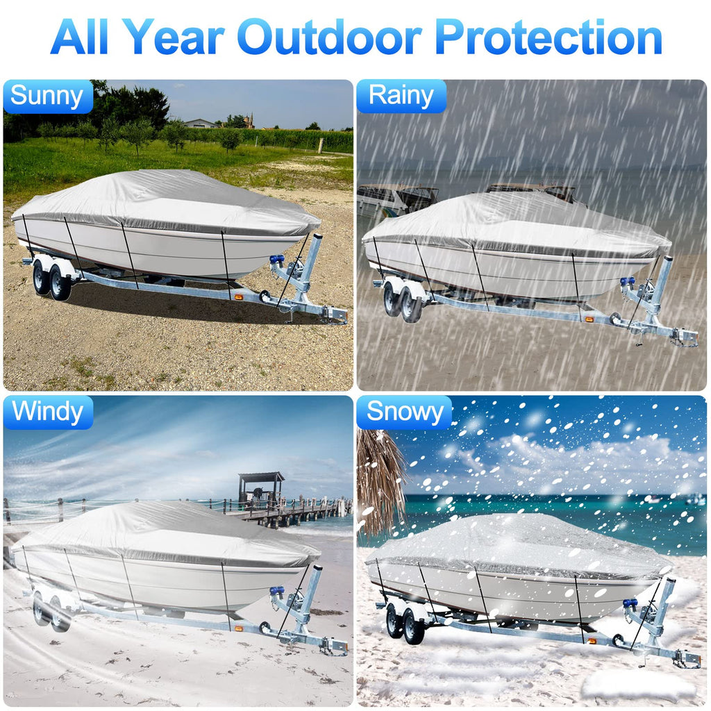 14-16 Ft Trailerable Waterproof Boat Cover Y618119