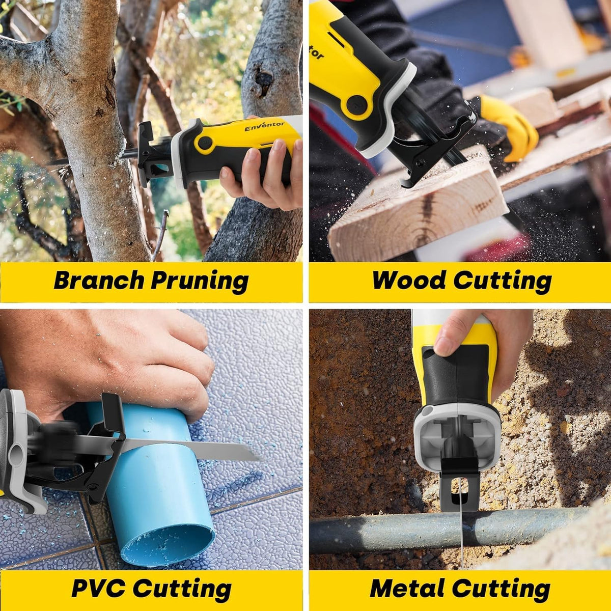 Reciprocating Saw with Brushless Motor, 20V, 2 x 2.0 Ah Batteries I7428