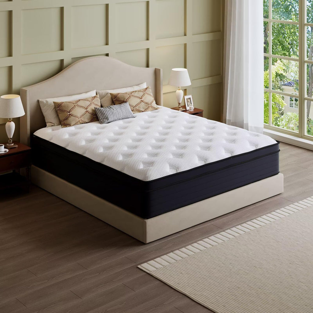 14 Inch Hybrid Green Tea Cooling Gel Memory Foam Mattress V82938