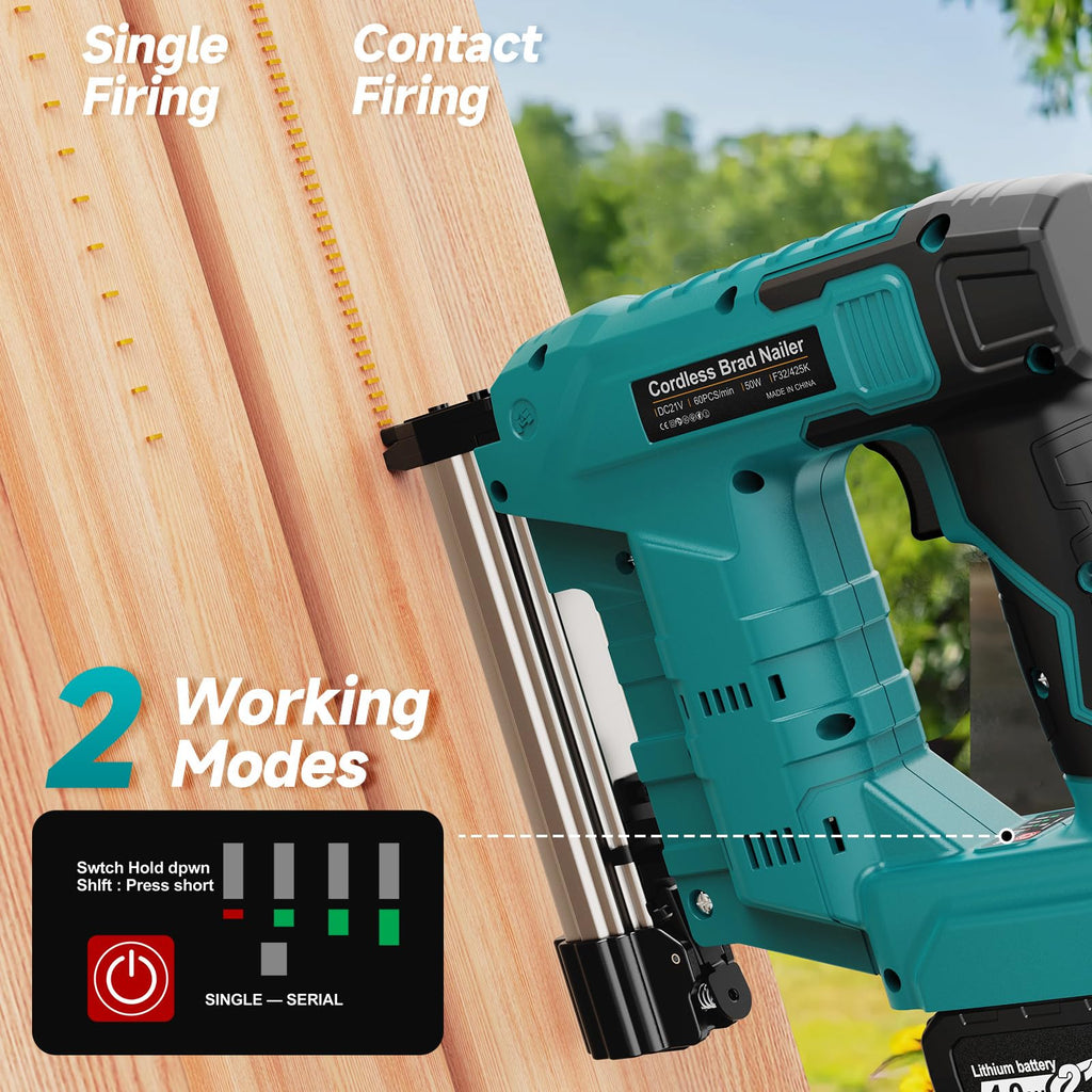 Cordless 18 Gauge 2 in 1 Brad Nailer Z415