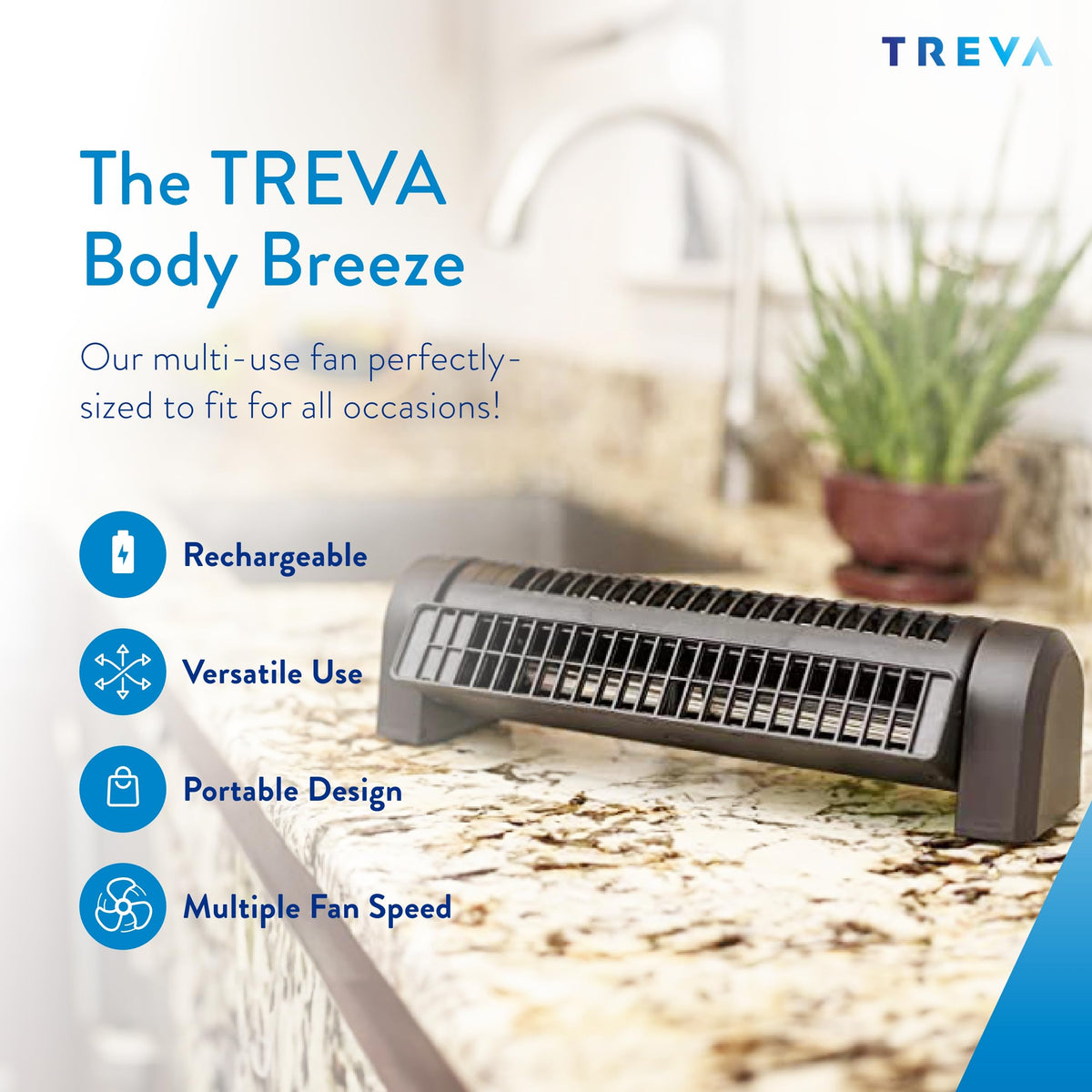 Rechargeable Personal Fan Adjustable Multi-Speed J542