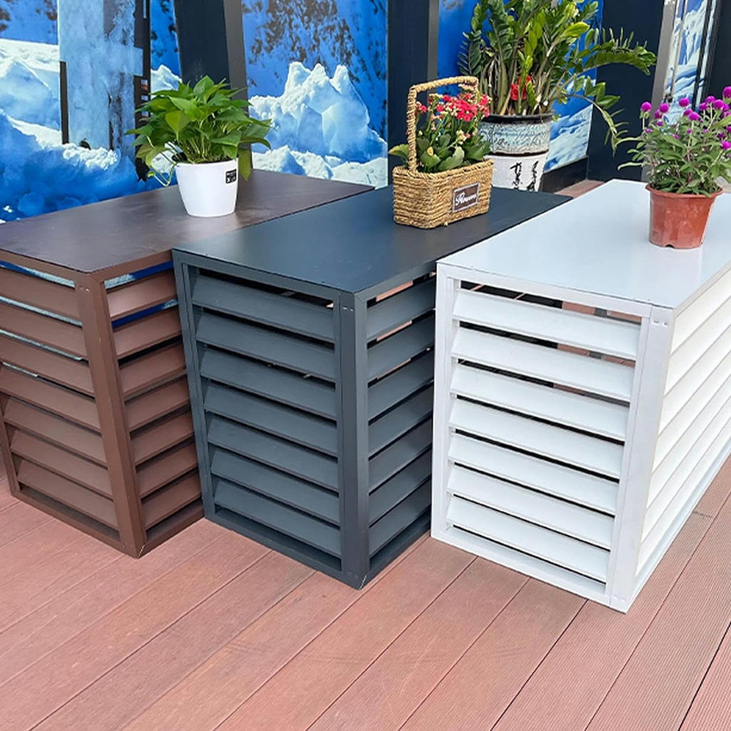 Aluminum Air Conditioner Fence Cover White 100*50*70cm N6464