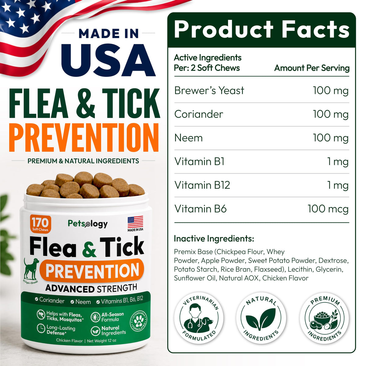 Flea and Tick Prevention for Dogs Soft Chewables X756665