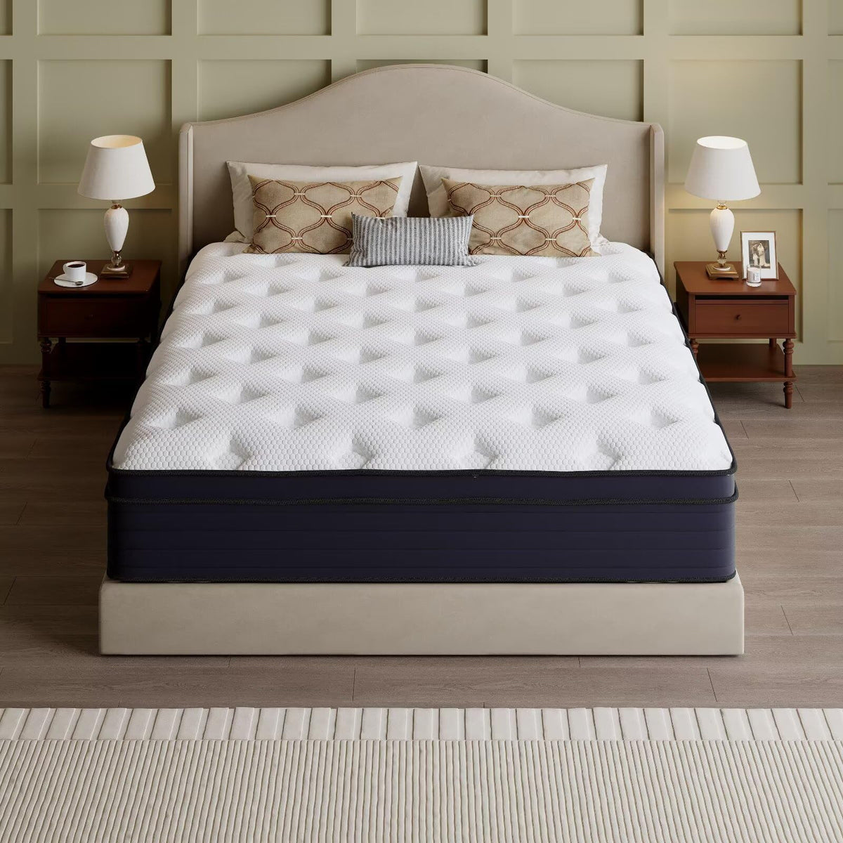 14 Inch Hybrid Green Tea Cooling Gel Memory Foam Mattress V82938
