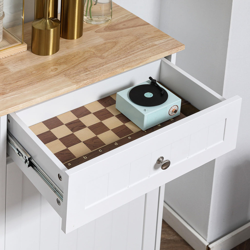 White Double Tilt-Out Trash & Recycling Cabinet Z96600