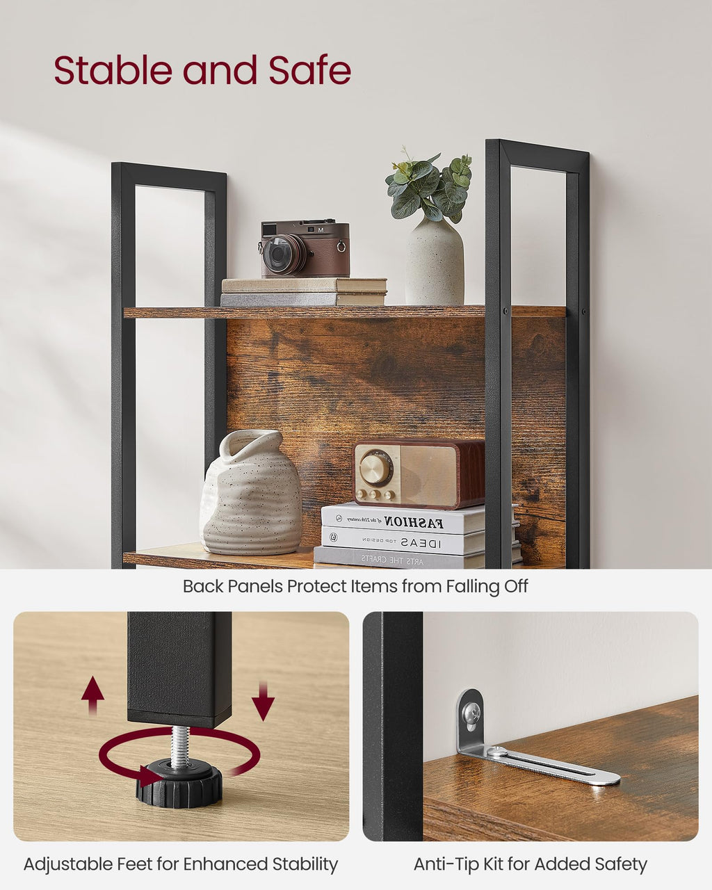 5 Tier Free Standing Bookshelf X486