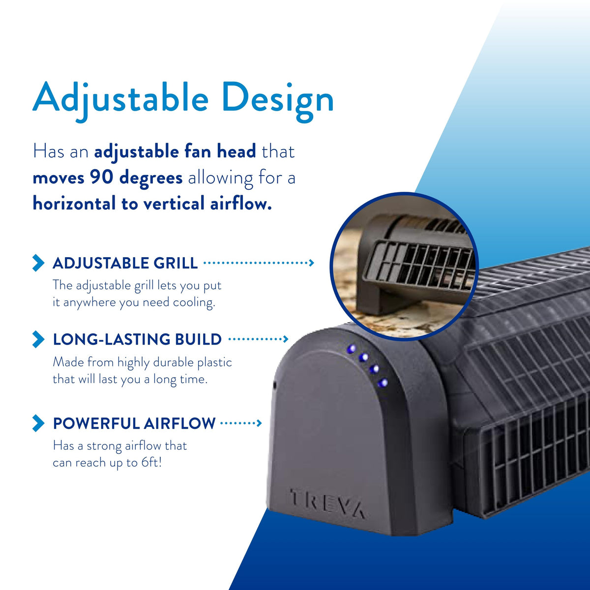 Rechargeable Personal Fan Adjustable Multi-Speed J542