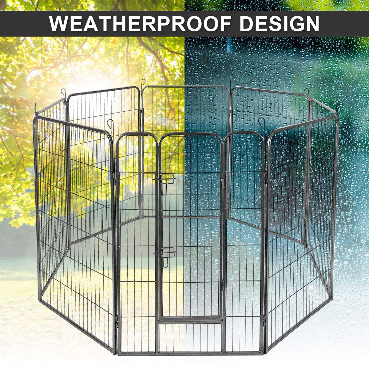 48 inch 8 Panel Metal Dog Playpen U510
