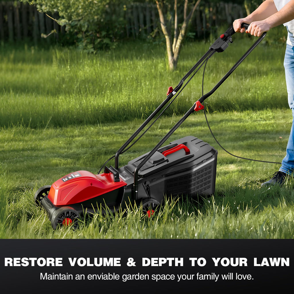 14" Corded Electric Lawn Mower with 3-Position Height Adjustment M500821