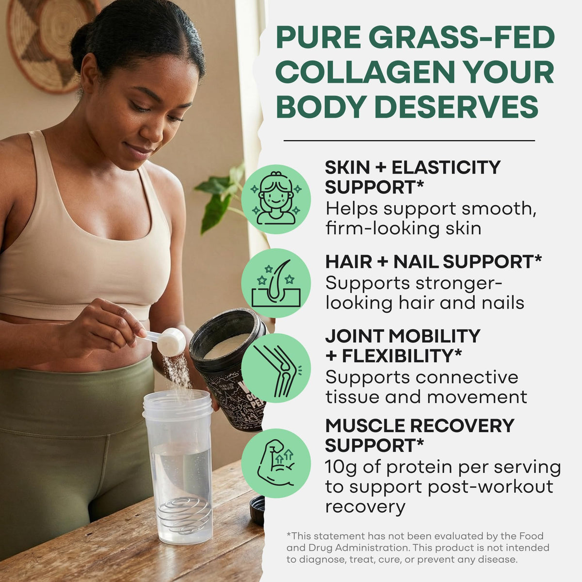 Collagen Peptides Powder Grass-Fed Hydrolyzed 16oz B12523