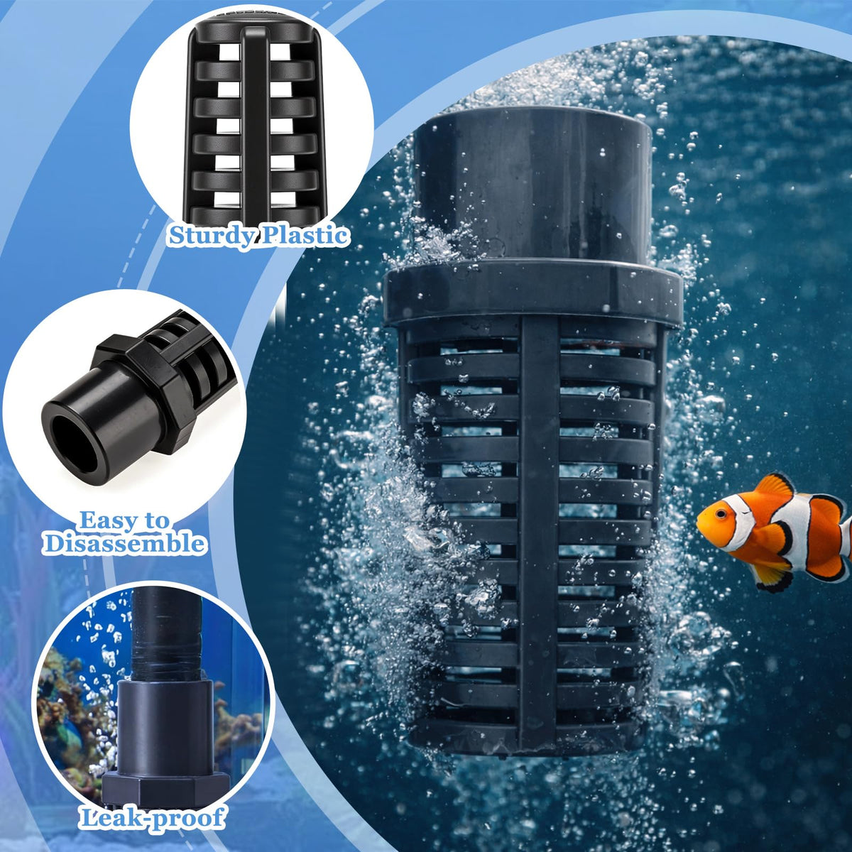 1 Inch PVC Pipe Suction Screen Strainer Aquarium Filter Intake Guard V233