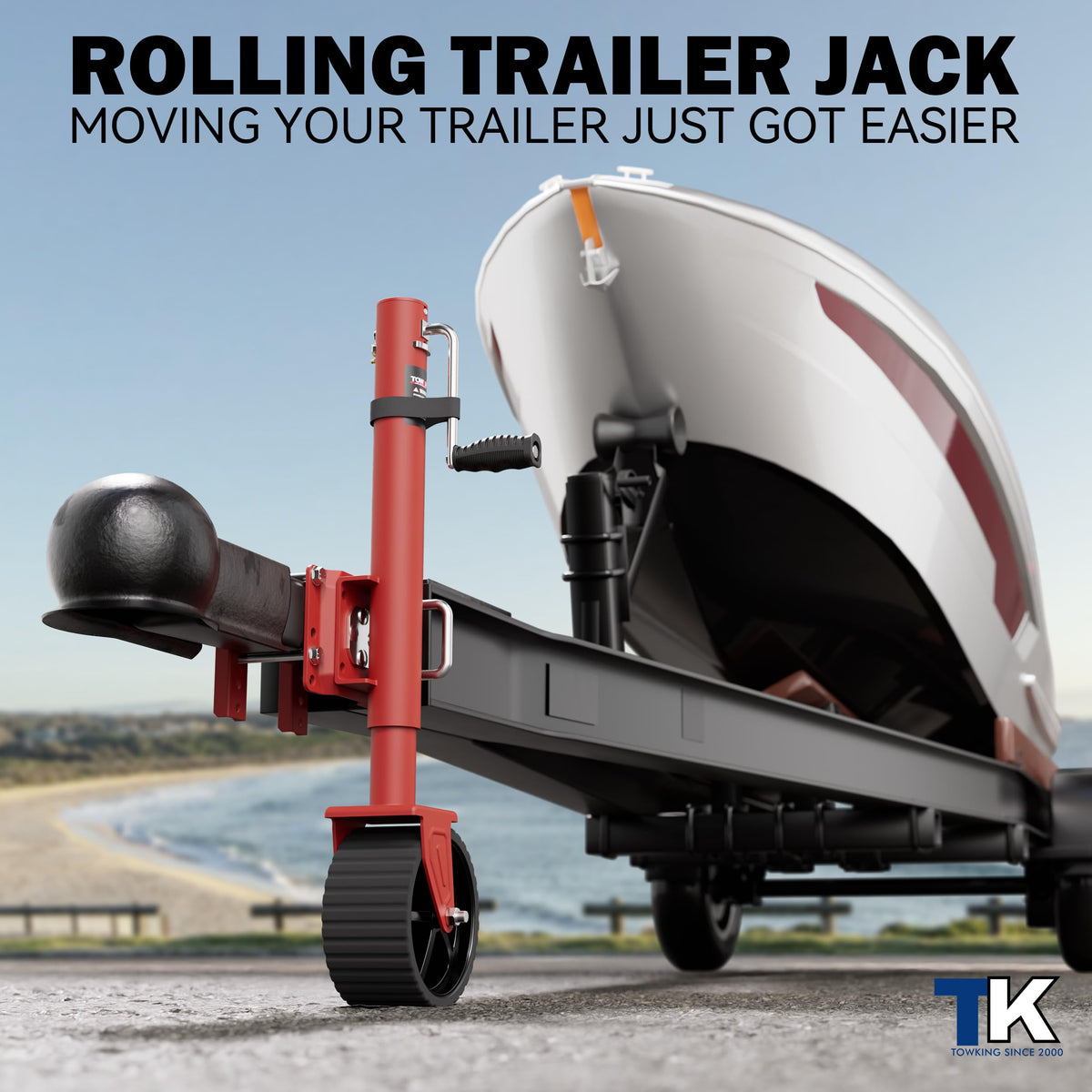 2000 lbs Swivel Trailer Jack with 8" Wheel V500