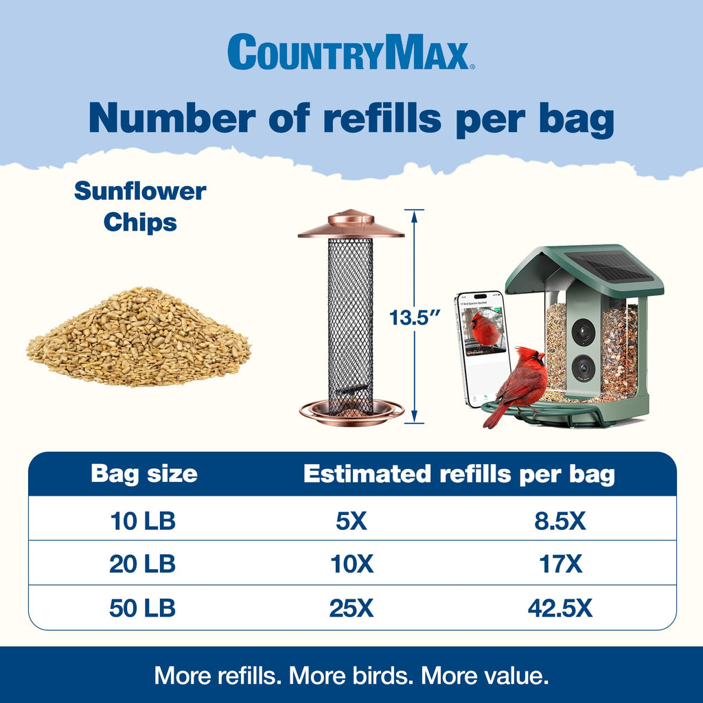 20LB Sunflower Chips Bird Seed Bucket G258094