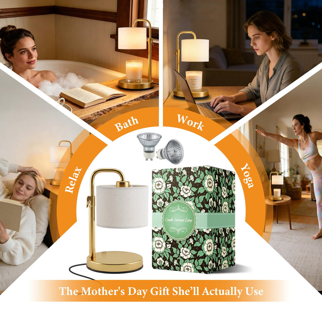 Adjustable Height Candle Warmer Lamp with Timer B57620