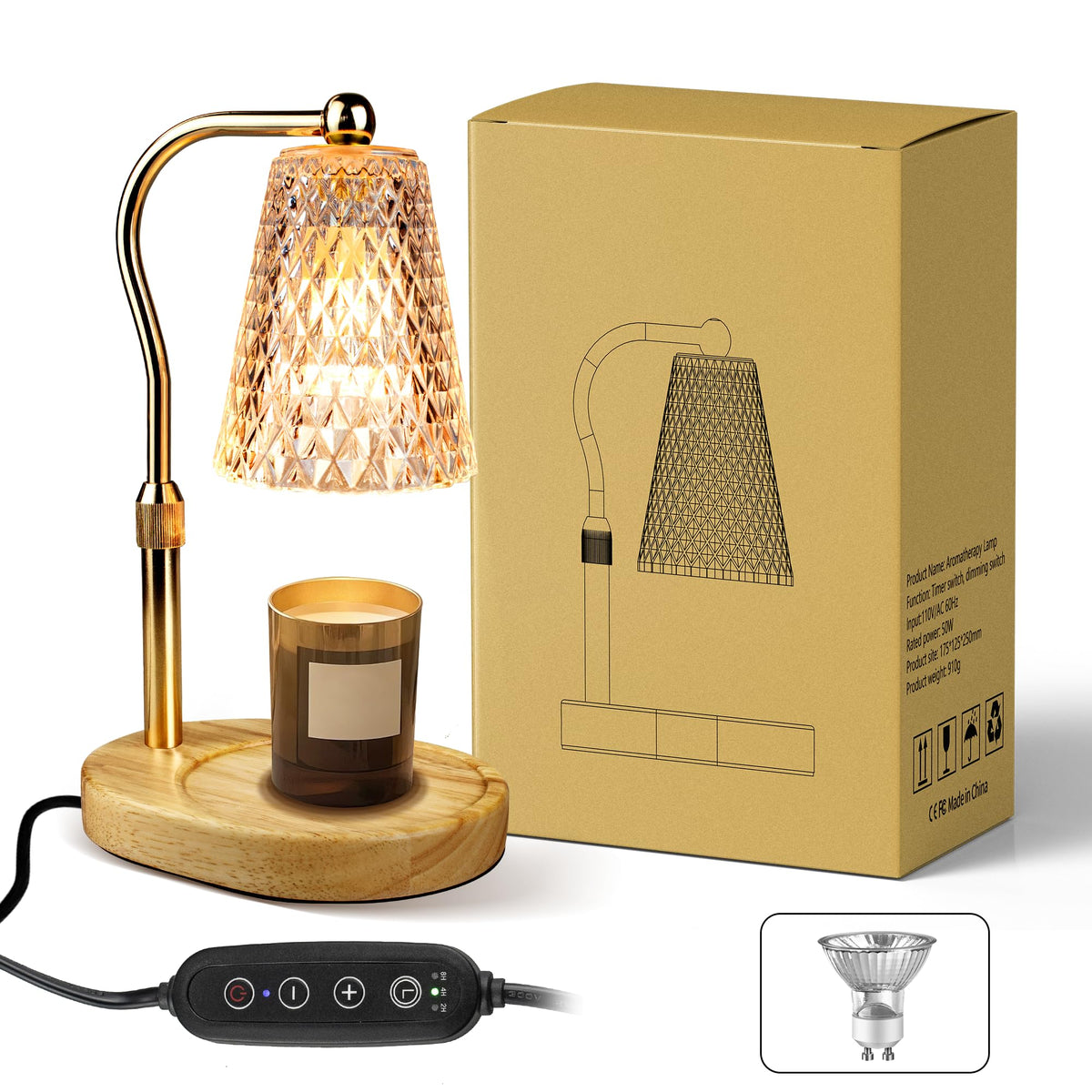 Adjustable Candle Warmer Lamp with Timer K2982