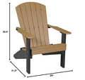 Cedar Black Poly Lumber Adirondack Chair Q771702
