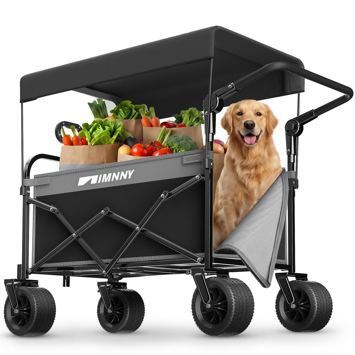 Collapsible Wagon with Canopy Black I498729
