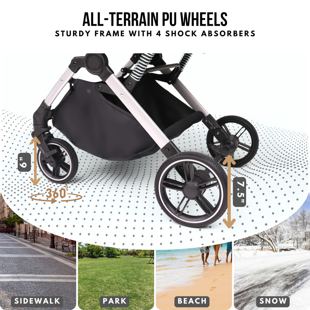 Foldable Dog Stroller 35 lbs Grey R939601