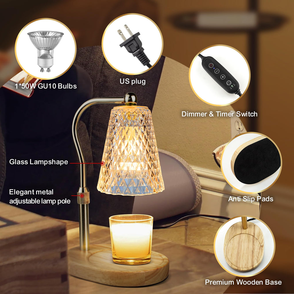 Adjustable Candle Warmer Lamp with Timer K2982