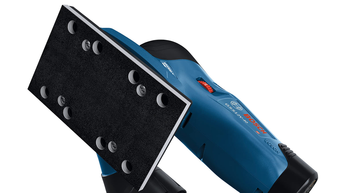 12V Brushless Orbital Finishing Sander with Dust Bag E36831