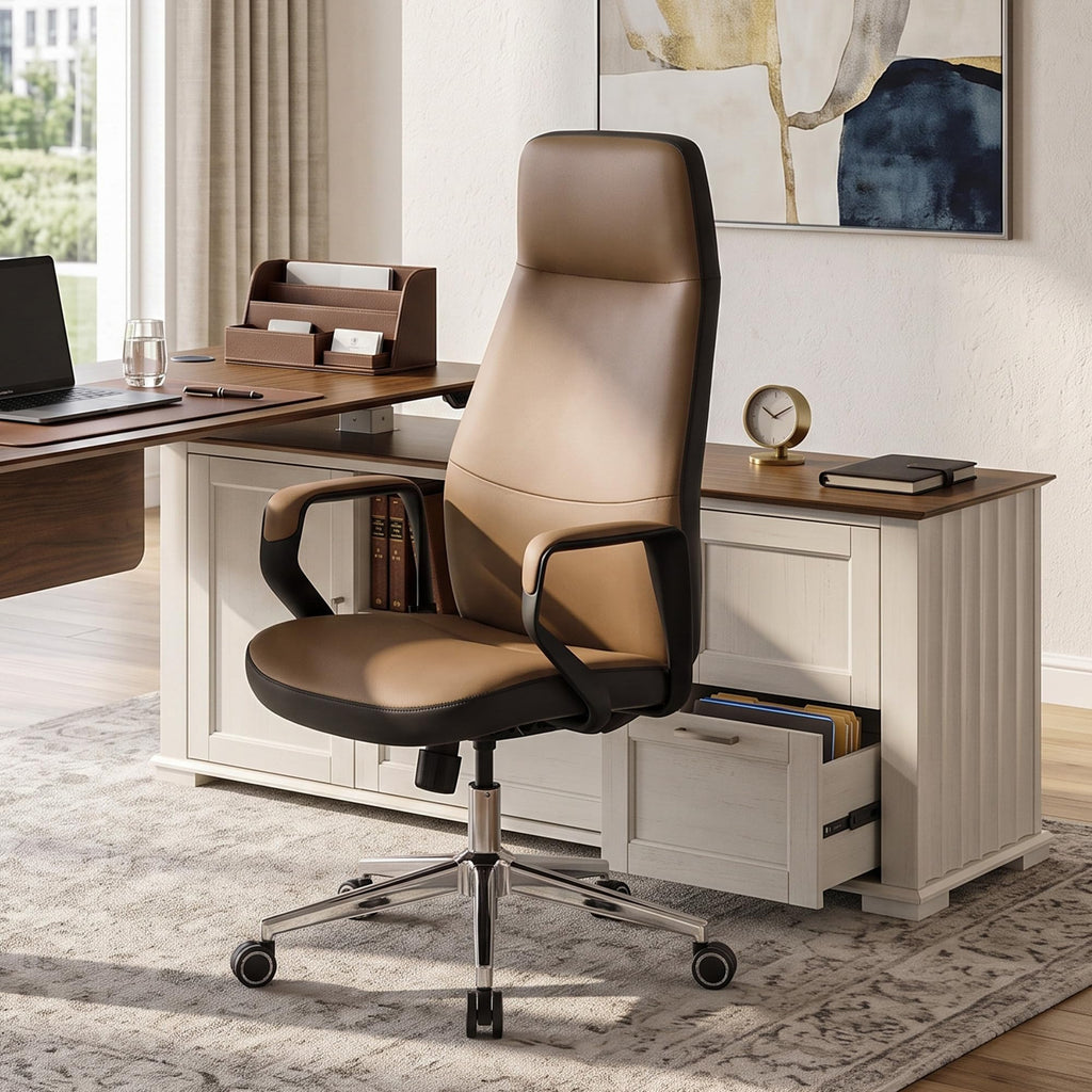 Brown Leather Executive Office Chair P117231