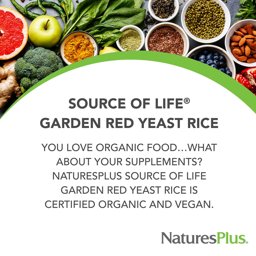 Red Yeast Rice 60 Capsules Organic Vegan Gluten Free T52582