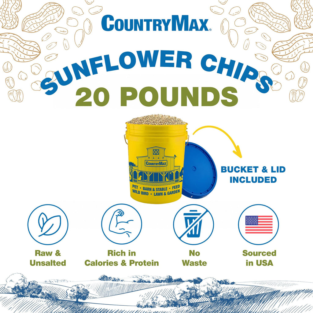 20LB Sunflower Chips Bird Seed Bucket G258094