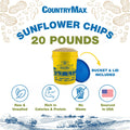 20LB Sunflower Chips Bird Seed Bucket G258094