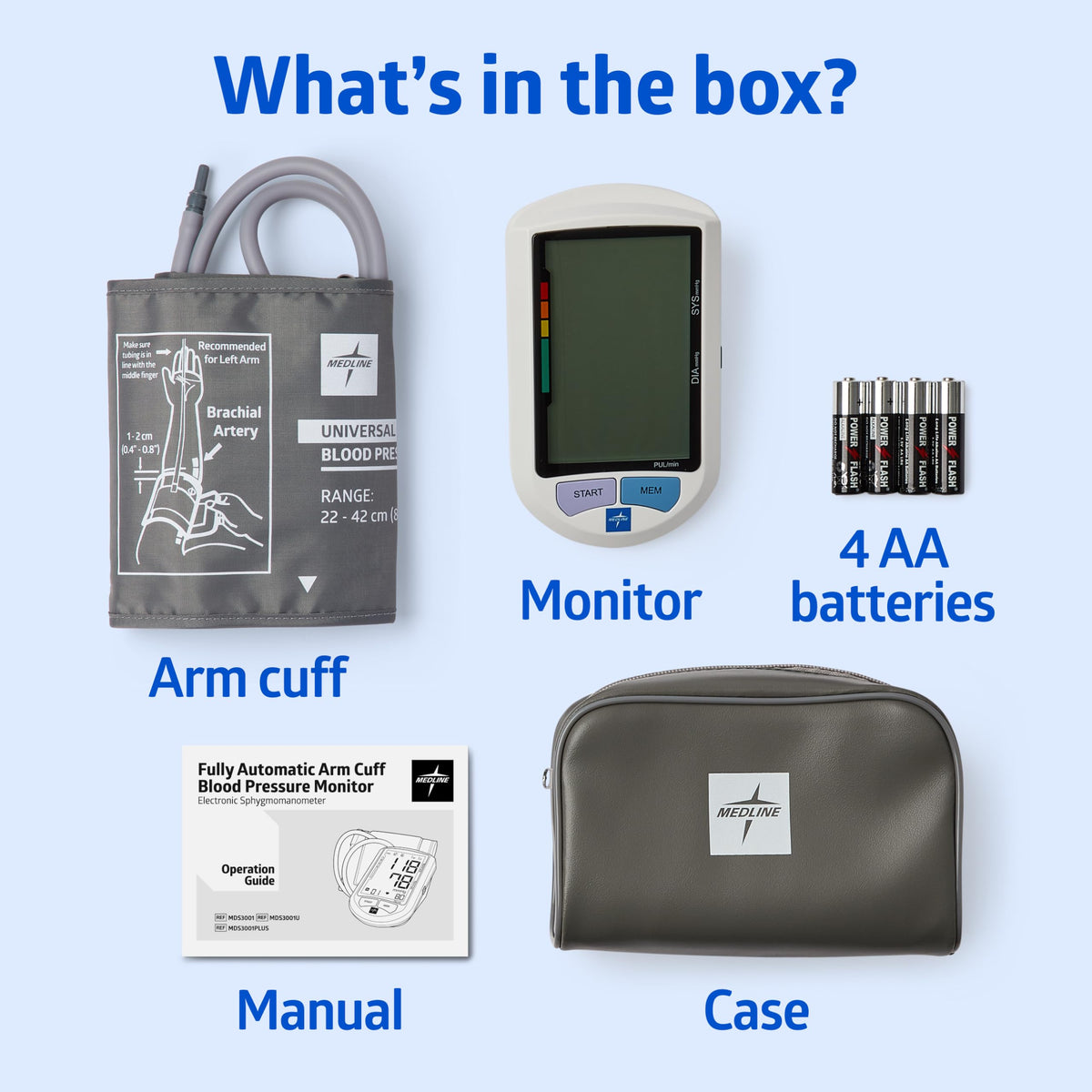 Automatic Blood Pressure Monitor with Universal Upper Arm Cuff and Carrying Case Y82968