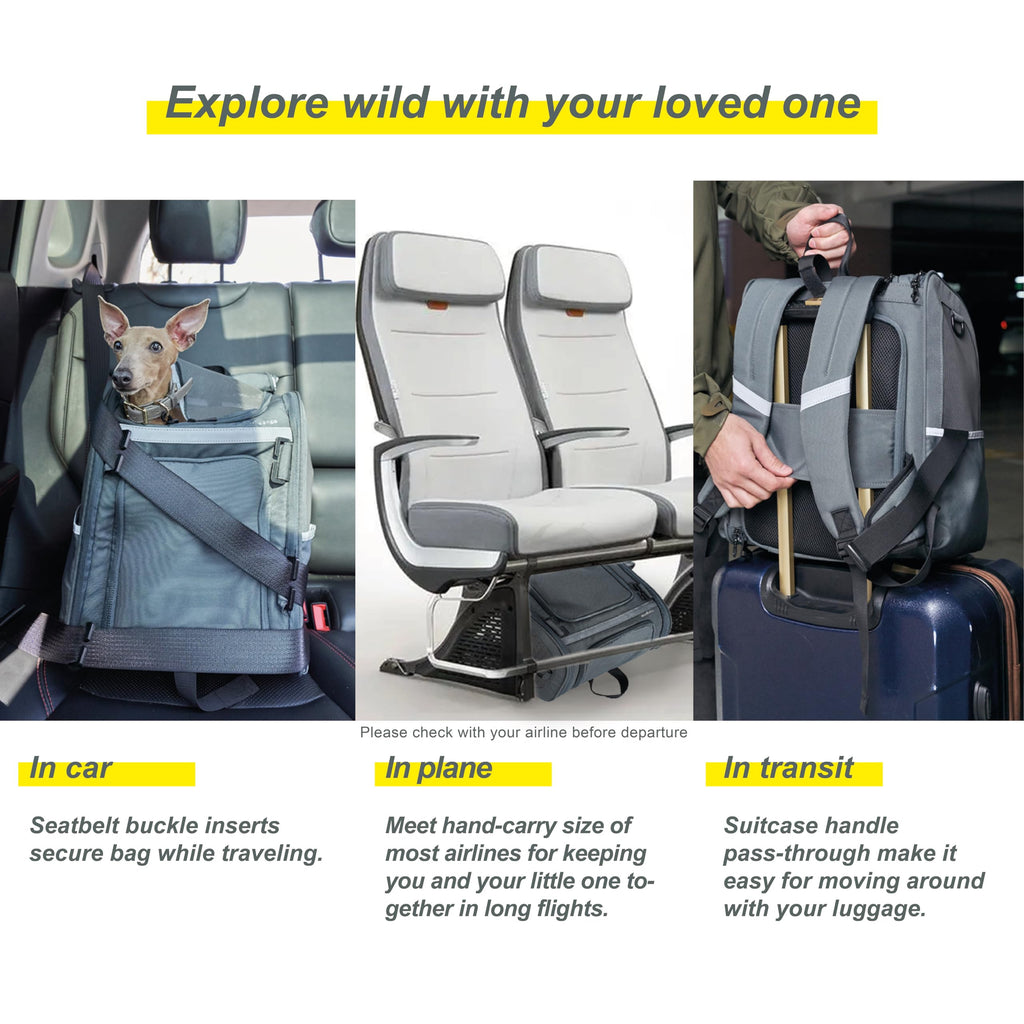 Expandable Foldable Pet Carrier Backpack J19880