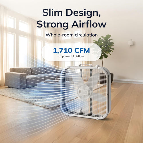20 Inch White Box Fan V801331