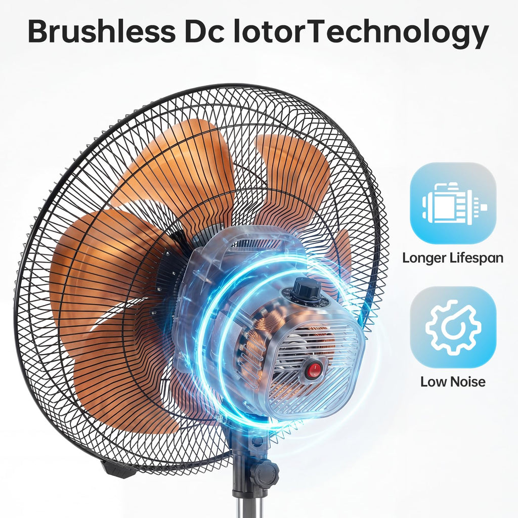 18 Inch Oscillating Metal Stand Fan U7076