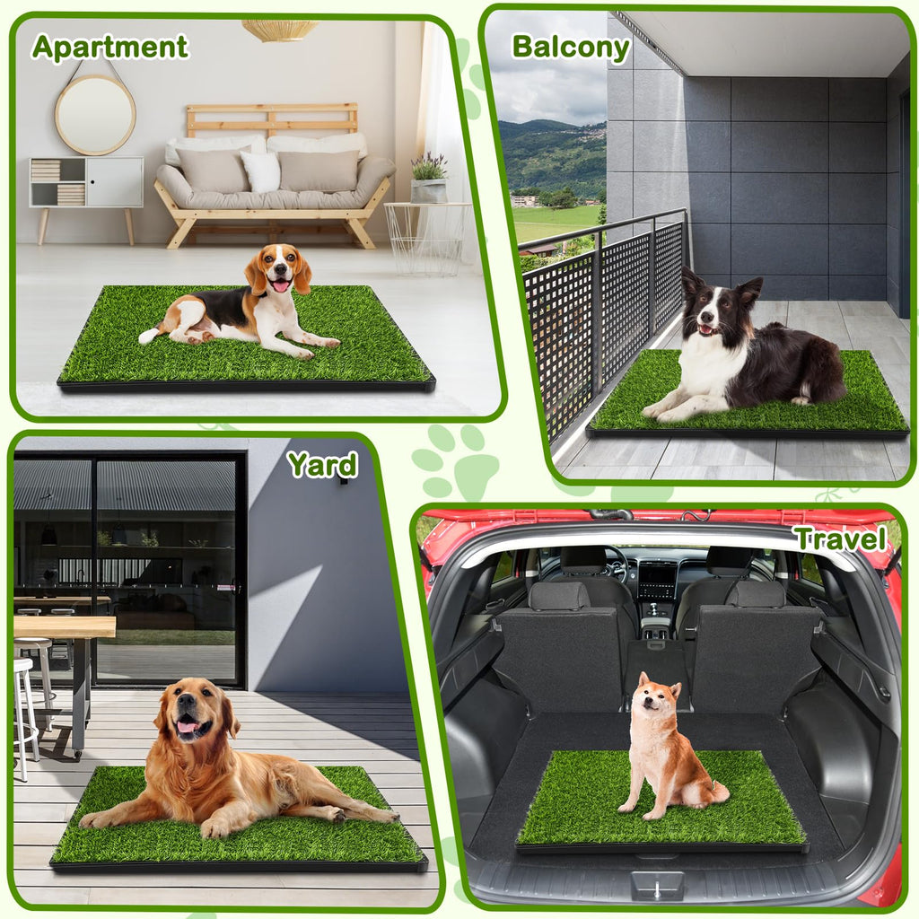 34''X23'' Artificial Turf Dog Grass Pad with Tray K856963