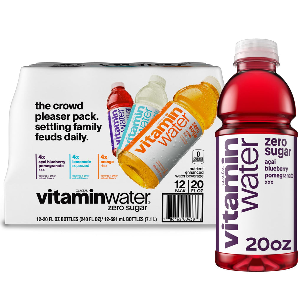 vitaminwater zero Variety Pack, 20 fl oz, 12 Pack I146411