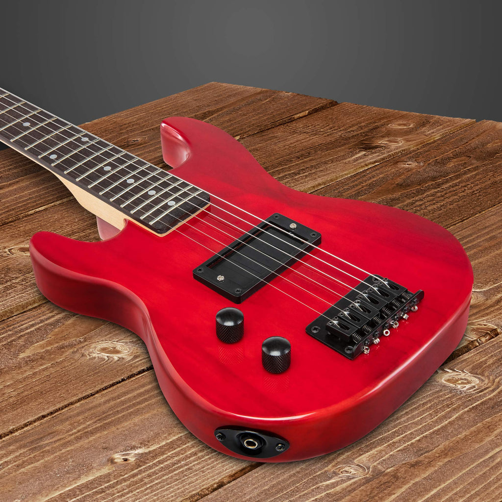 Left Hand 30 Inch 3/4 Size Electric Guitar Kit Red Q972780