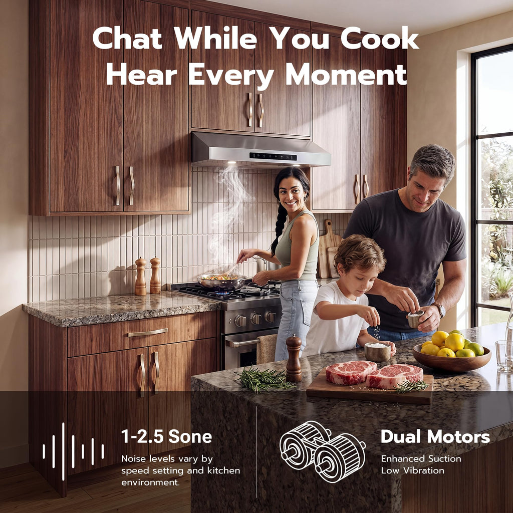 30 Inch Under Cabinet Range Hood with 1200 CFM E808305
