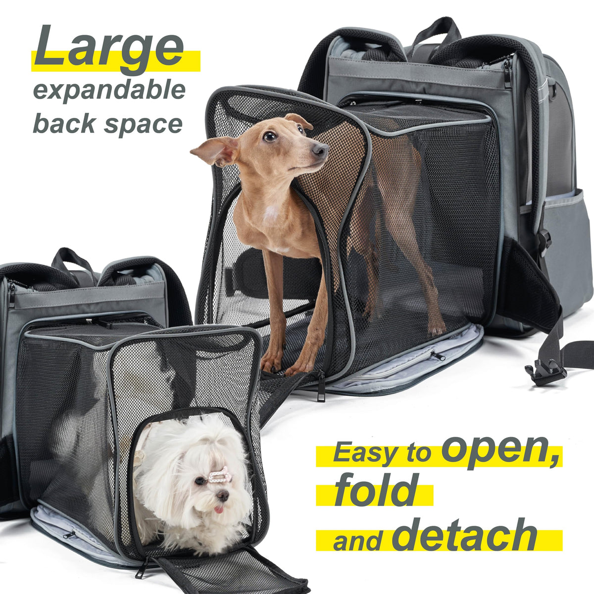 Expandable Foldable Pet Carrier Backpack J19880