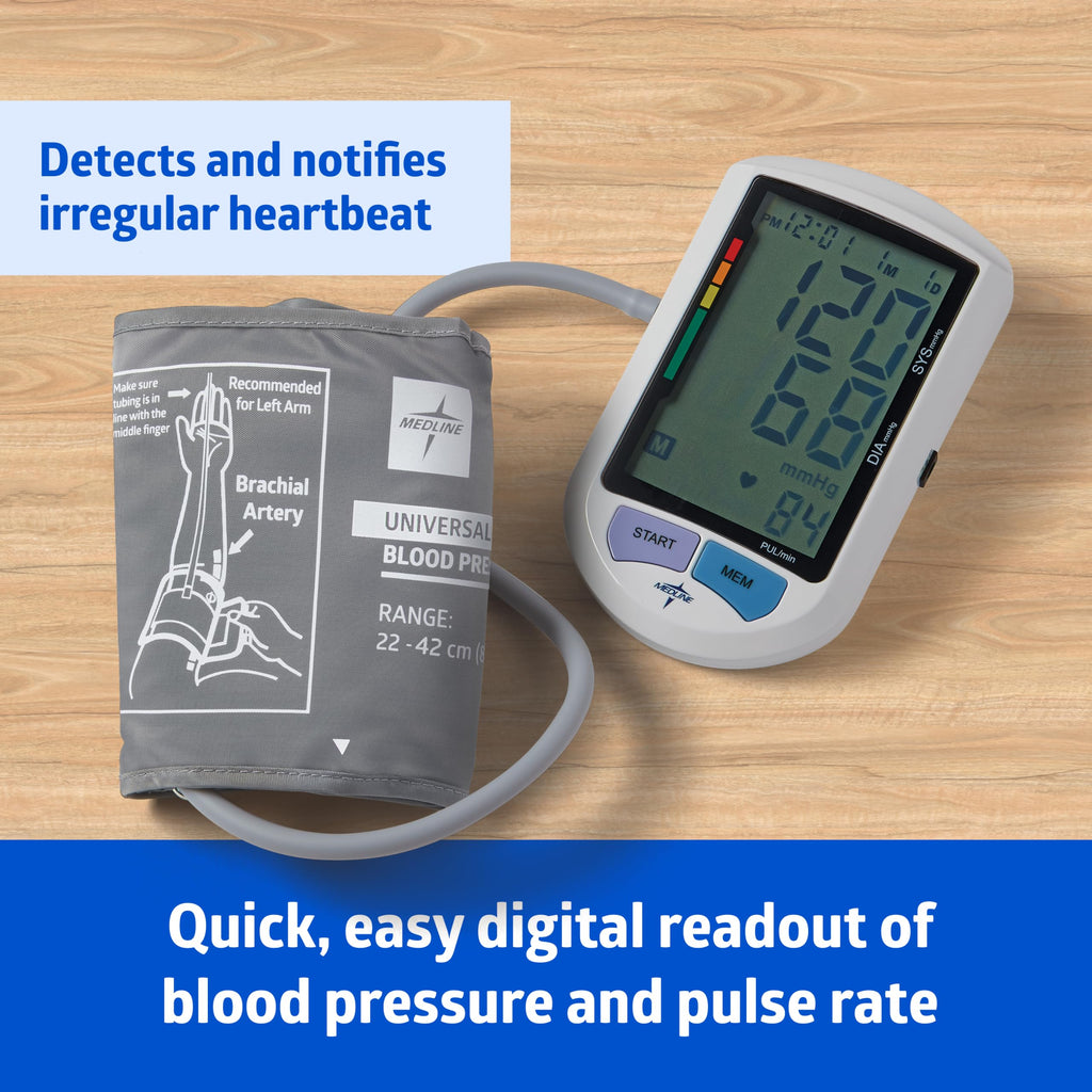 Automatic Blood Pressure Monitor with Universal Upper Arm Cuff and Carrying Case Y82968