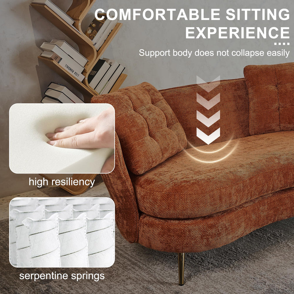 Tufted Velvet Two Seater Sofa E5767