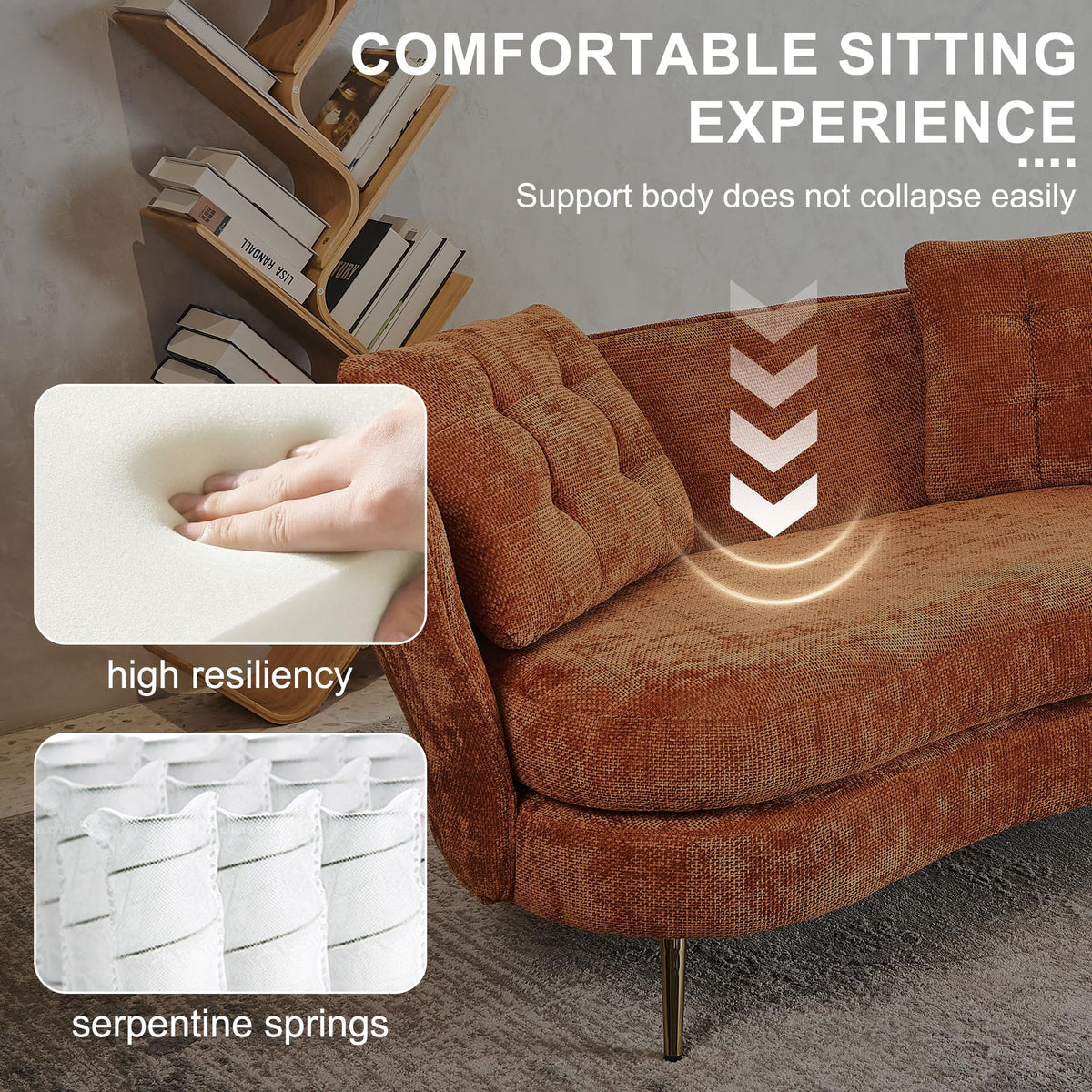 Tufted Velvet Two Seater Sofa E5767