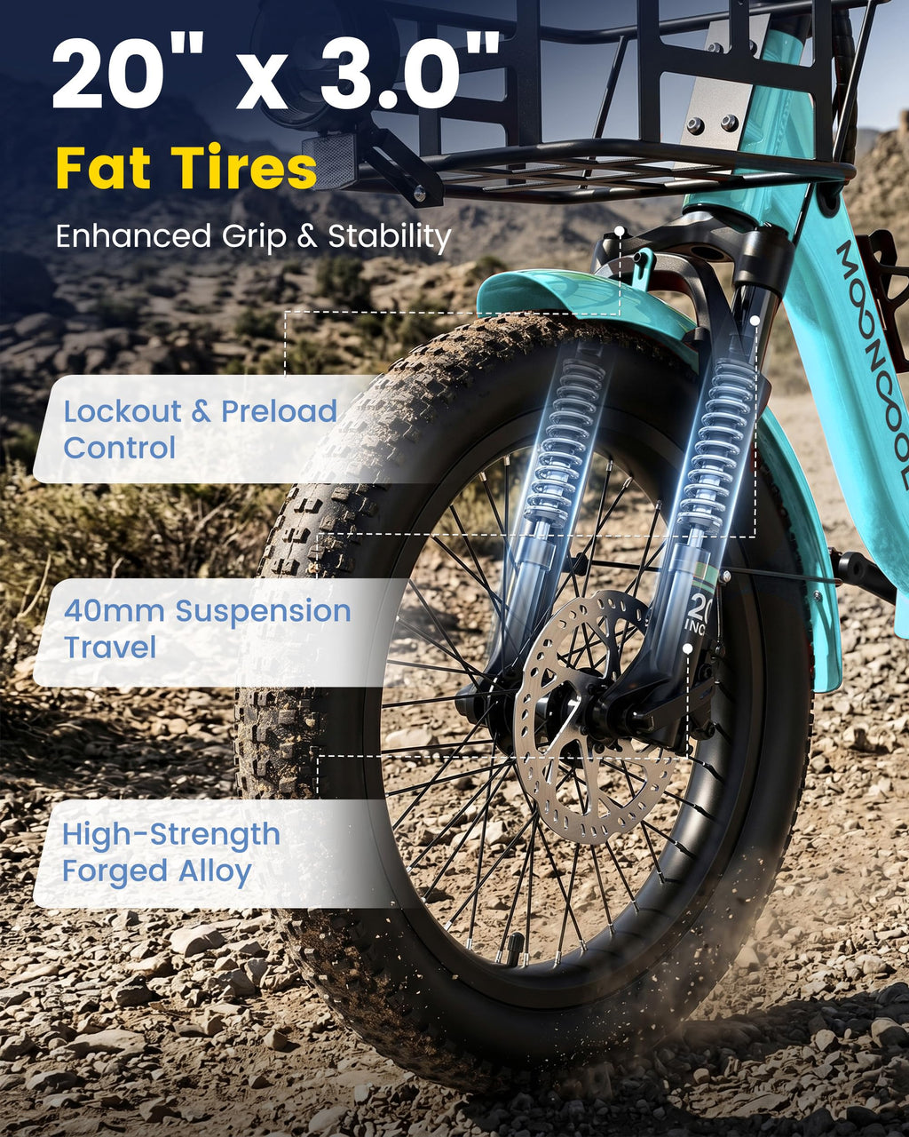 Electric Tricycle for Adults, 500W 20" Fat Tire Folding Trike O29948